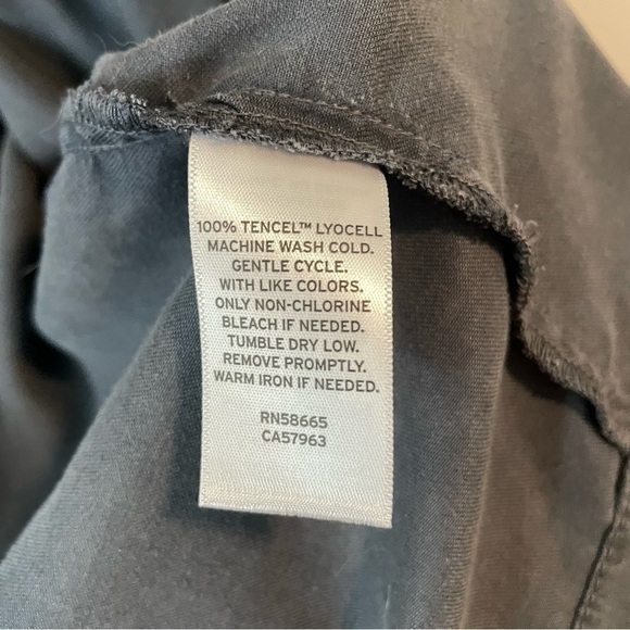 Caslon Lightweight Open Front Jacket Sz L Grey 100% Tencel Lyocell Fall Cardigan - Picture 9 of 10